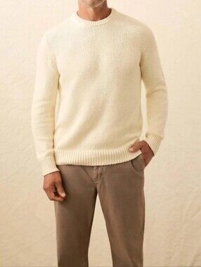 Faherty Heirloom Crewneck Sweater - Bone